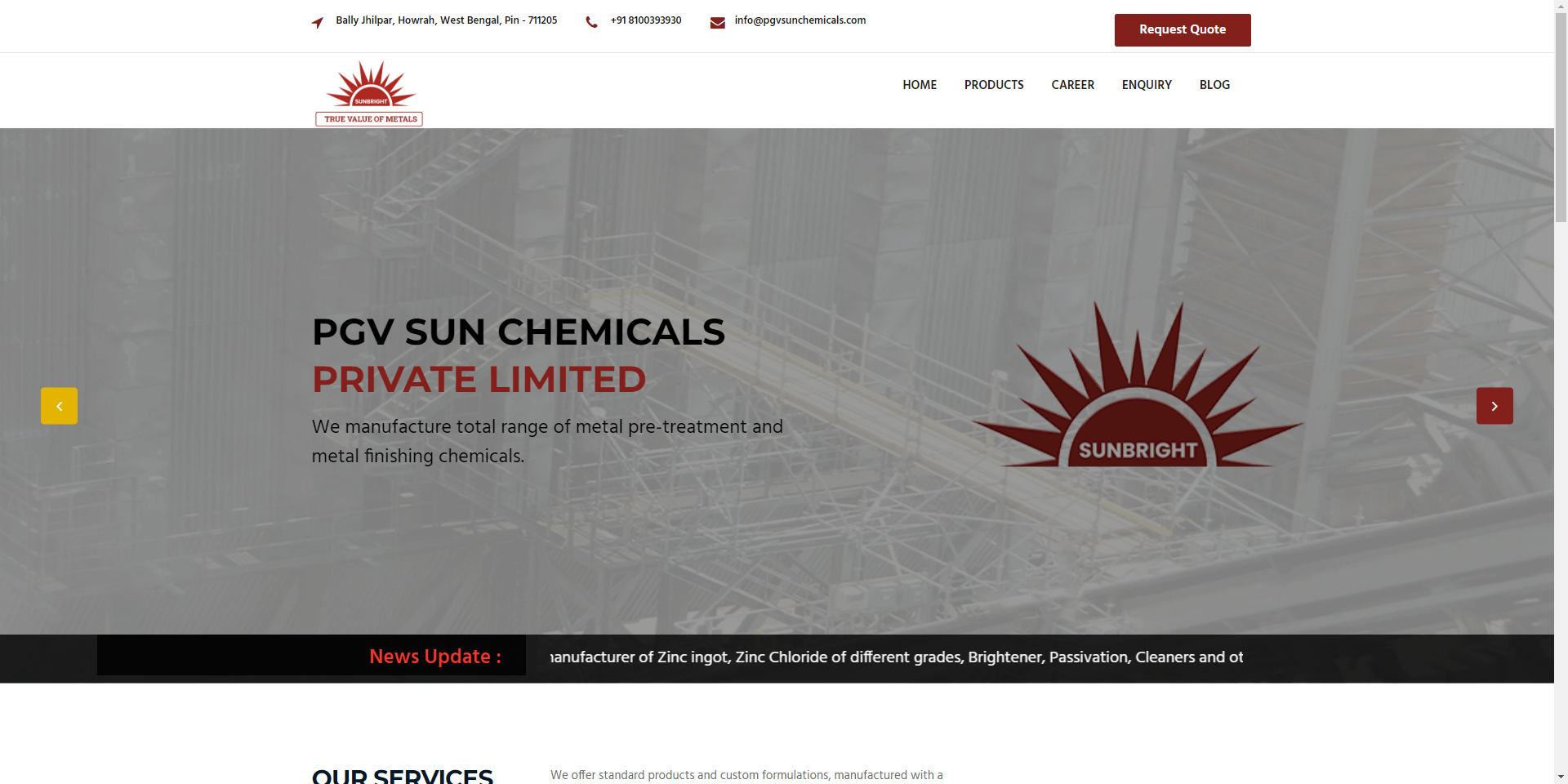 website sunbright industries